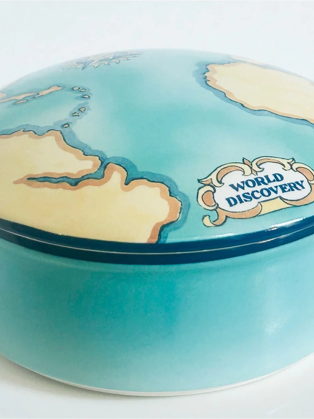 Tiffany & Co. Blue World Discovery Trinket Box with Bag and Tissue 2000